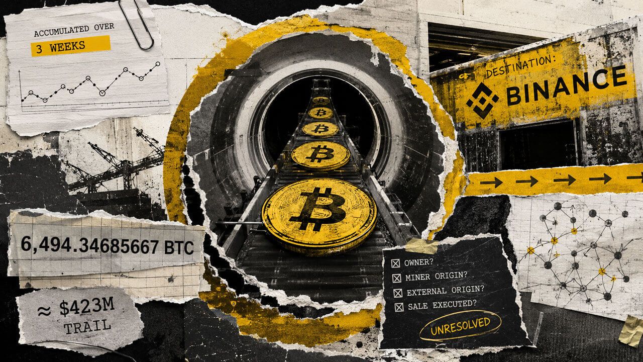 Mystery Whale Moves 6,494 BTC Worth $423M Toward Binance-Linked Wallet