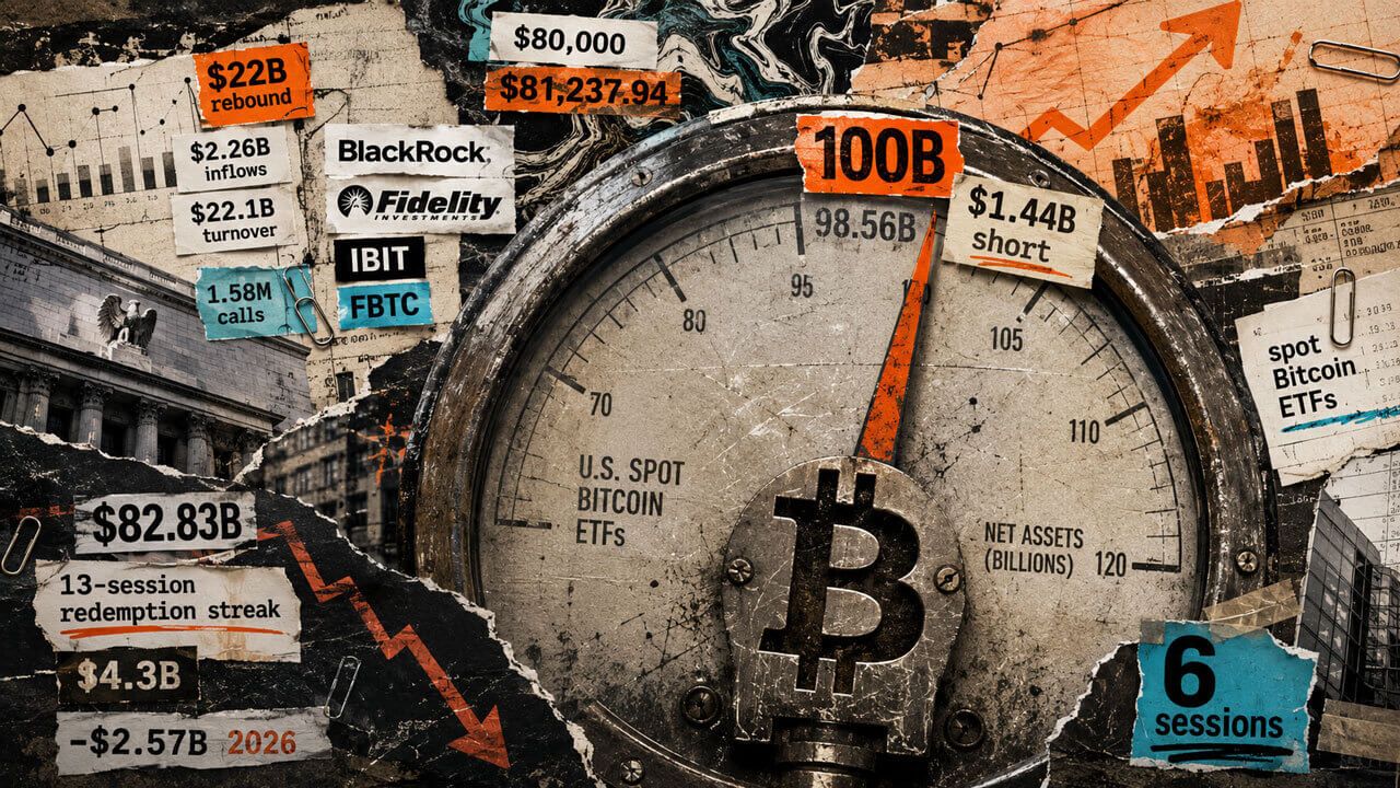 Bitcoin ETF Inflow Streak Hits $2.2 Billion Over Six Days as Assets Near $100 Billion