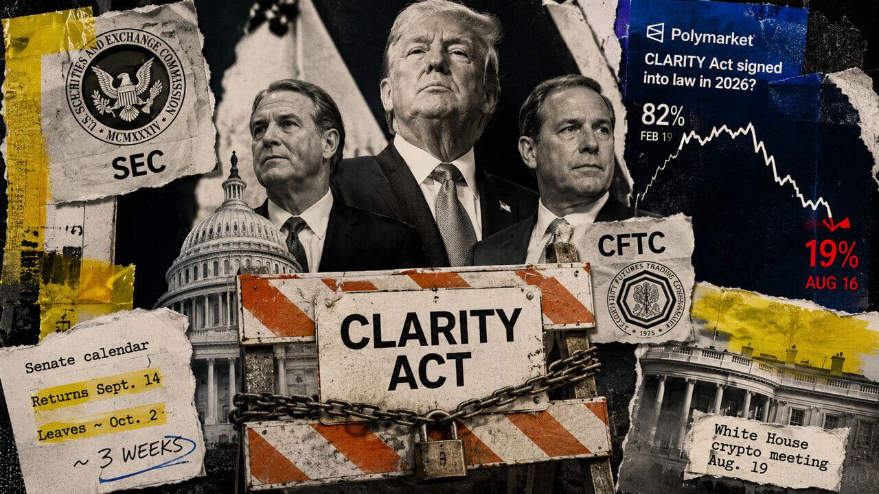 Trump to Meet Coinbase, Ripple Executives as CLARITY Act Odds Fall to 10%