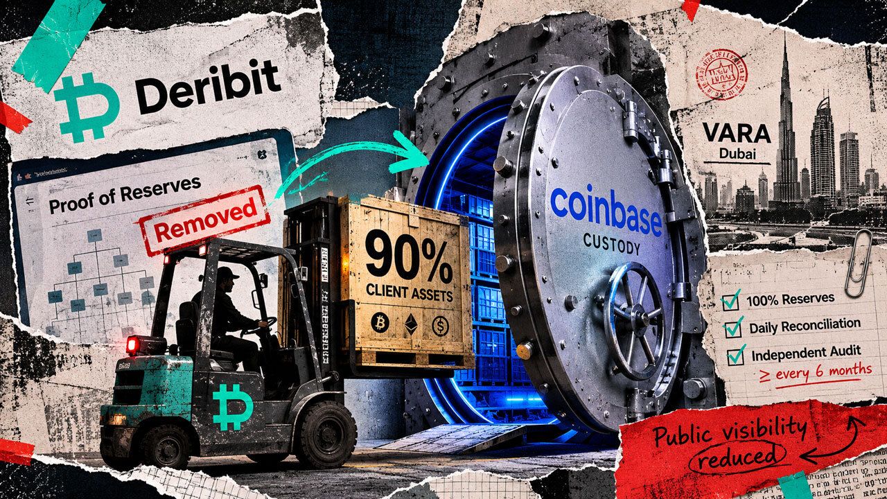 Deribit to End Daily Proof-of-Reserves Checks as It Shifts 90% of Assets to Coinbase