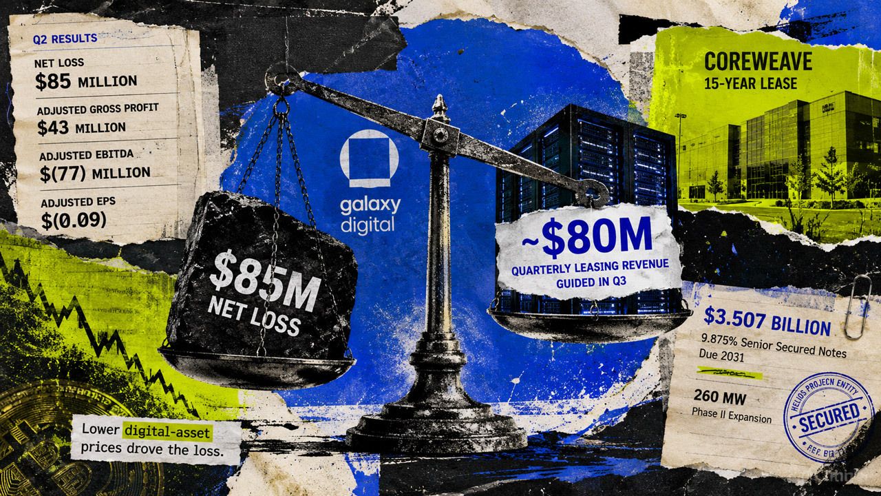 Galaxy Digital Posts $85M Net Loss as It Bets $3.5B on AI Data Centers