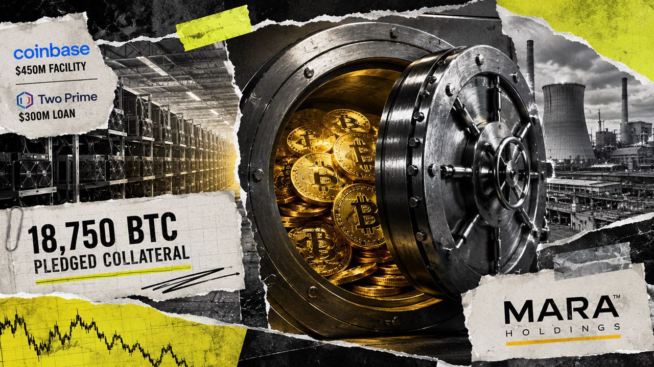 MARA Sold Most Mined Bitcoin, Then Pledged 18,750 BTC to Finance AI Power Site