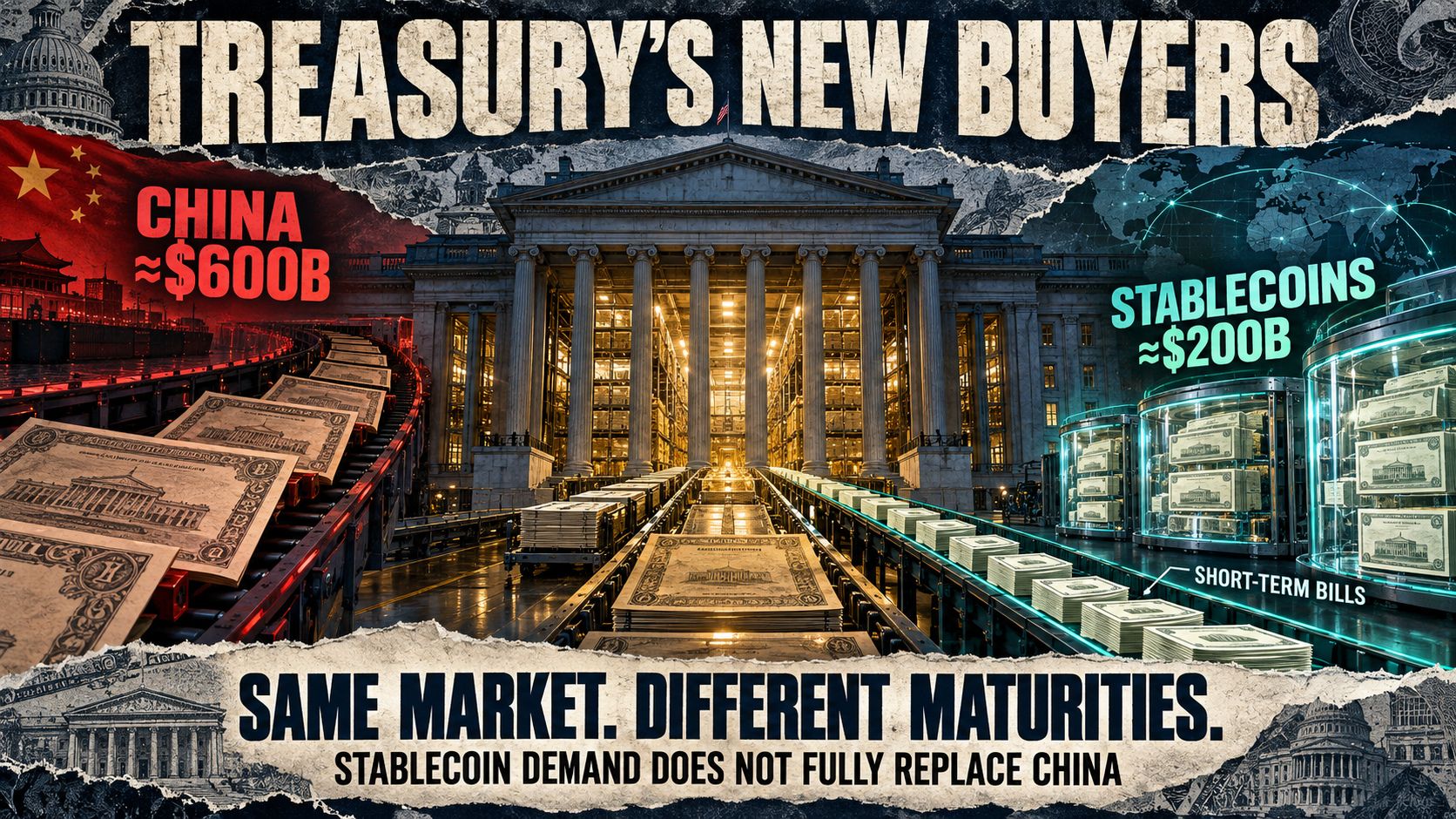 Stablecoin Issuers Offset 40% of China's Treasury Holdings Decline, Fed Study Finds